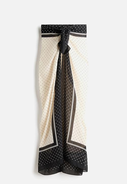 H&M - Sarong - cream/black spotted