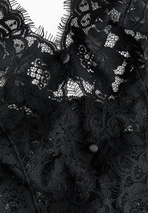 H&M - Lace bustier - black