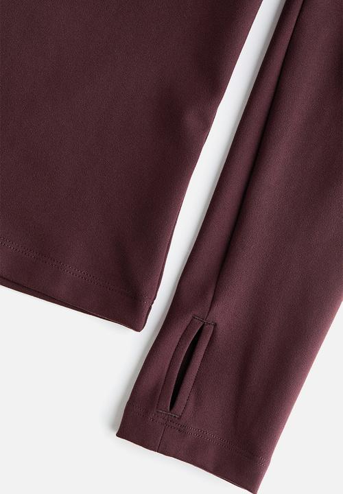 H&M - Zip-through sports jacket with softmove? - chocolate plum