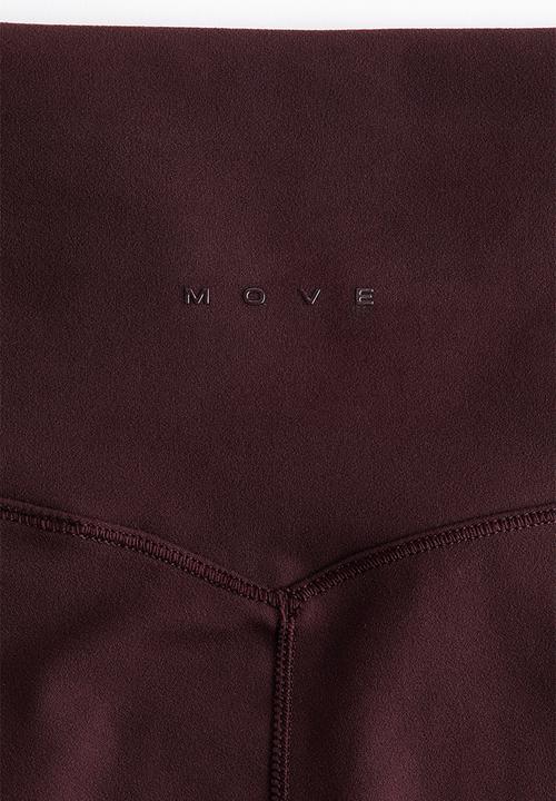 H&M - Sports cycling shorts with softmove? - chocolate plum