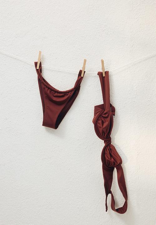 H&M - Balconette bikini top - rust red