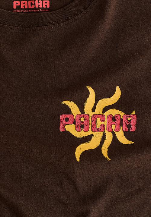 H&M - Oversized print-motif t-shirt - dark brown/pacha