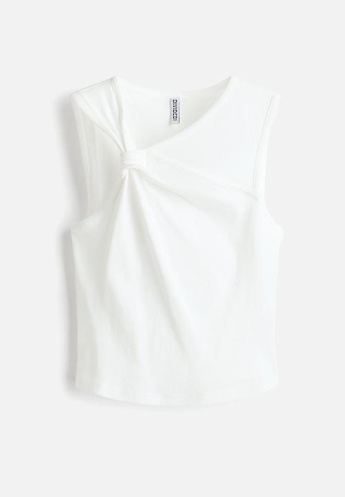 H&M - Link-detail cotton top - cream