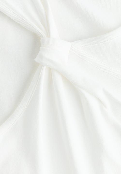 H&M - Link-detail cotton top - cream