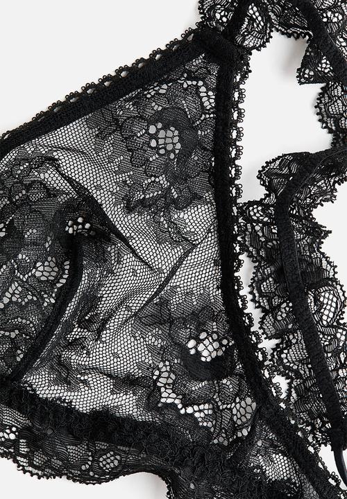 H&M - Soft lace bra - black