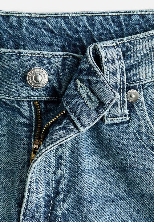 H&M - Baggy wide low waist jeans - denim blue