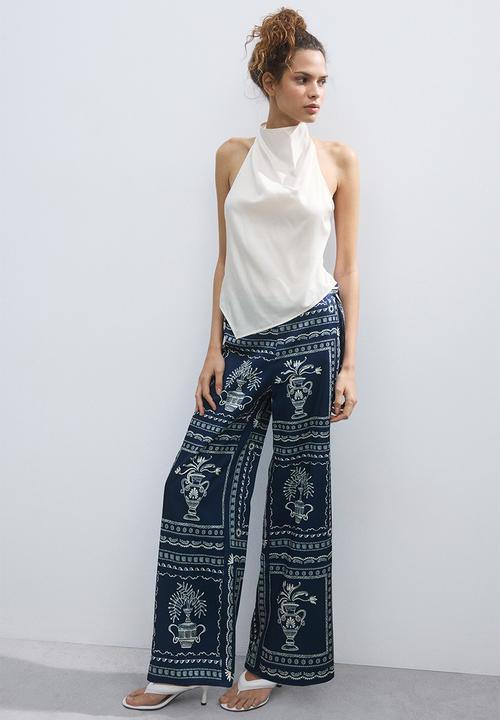 H&M - Asymmetric halterneck top - cream