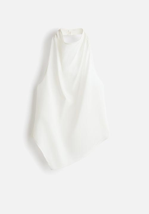 H&M - Asymmetric halterneck top - cream