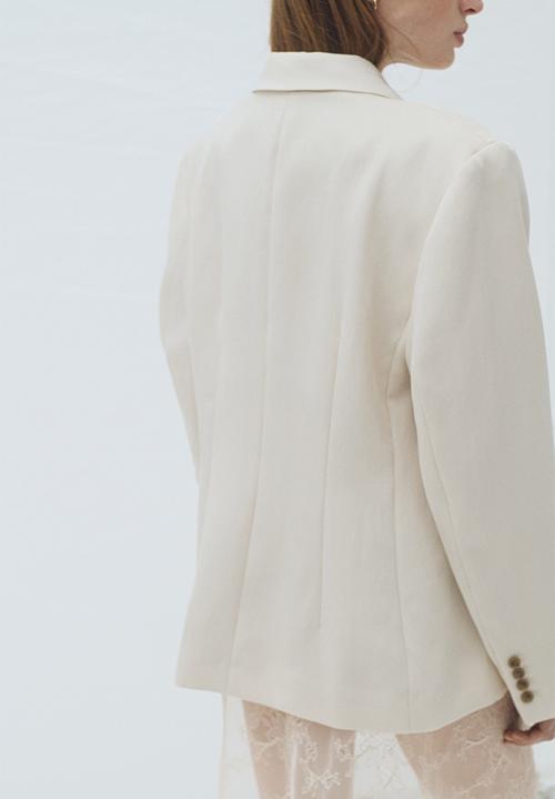 H&M - Double-breasted blazer - light beige