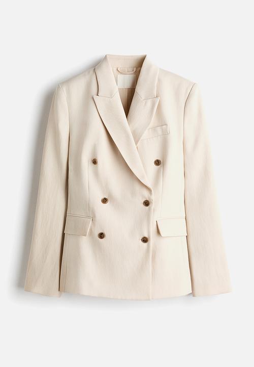 H&M - Double-breasted blazer - light beige