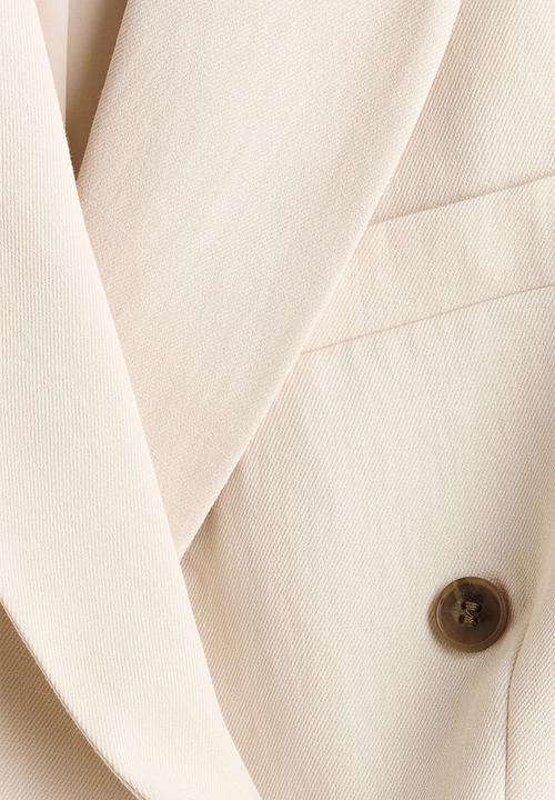 H&M - Double-breasted blazer - light beige