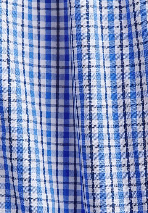 H&M - Cotton balloon beach shorts - light blue/checked