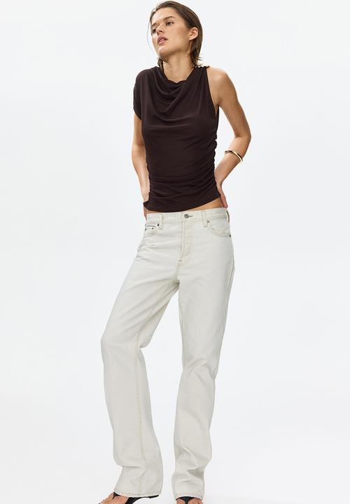 H&M - Draped jersey top - dark brown