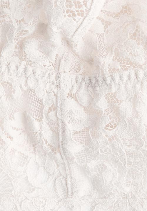 H&M - Lace bralette - pale beige