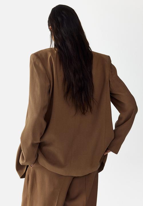 H&M - Double-breasted blazer - brown