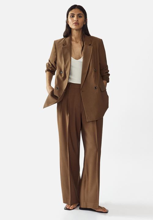 H&M - Double-breasted blazer - brown