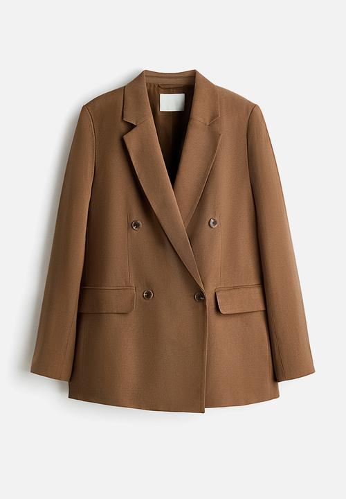 H&M - Double-breasted blazer - brown