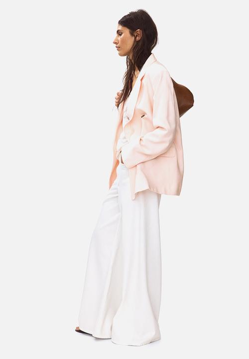 H&M - Double-breasted blazer - light pink
