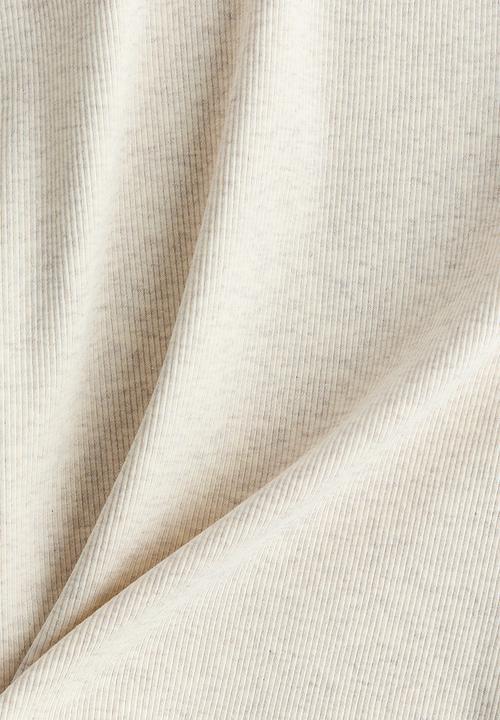 H&M - Ribbed vest top - light beige marl