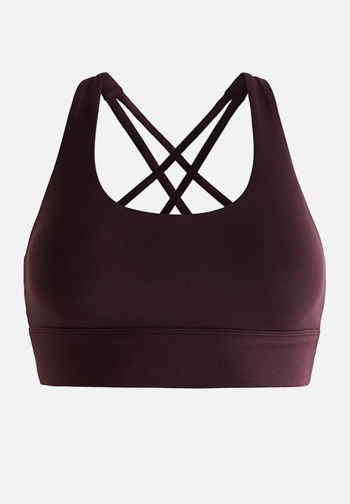 H&M - Medium support sports bra with softmove? - chocolate plum