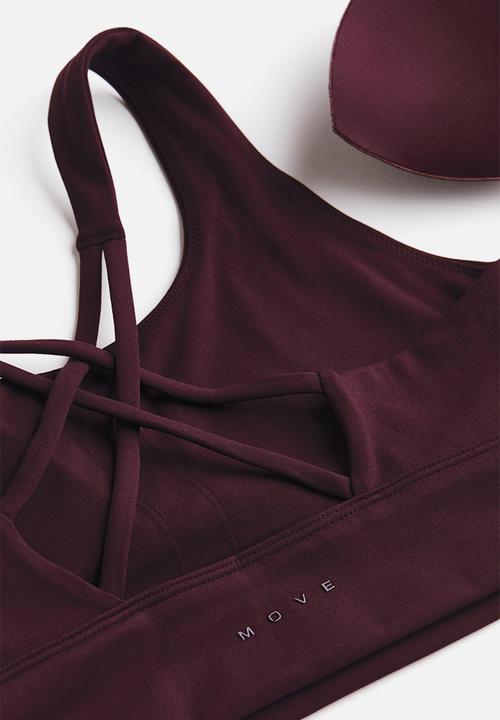 H&M - Medium support sports bra with softmove? - chocolate plum