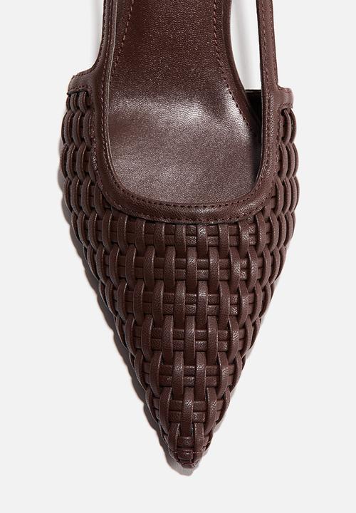 H&M - Kitten-heeled slingbacks - dark brown
