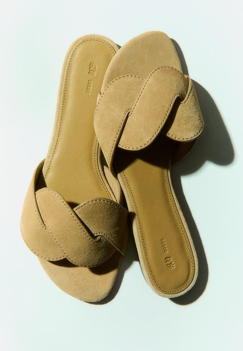H&M - Leather sandals - light mole