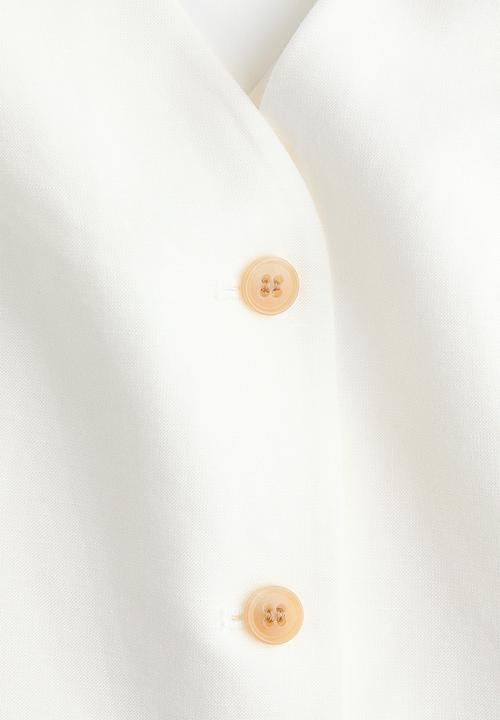 H&M - Linen-blend waistcoat - white