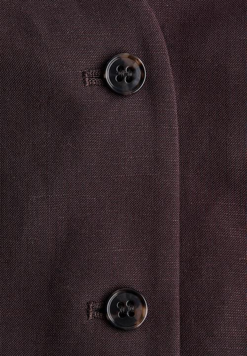 H&M - Linen-blend waistcoat - dark brown