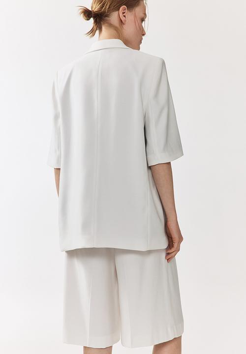 H&M - Short-sleeved blazer - white