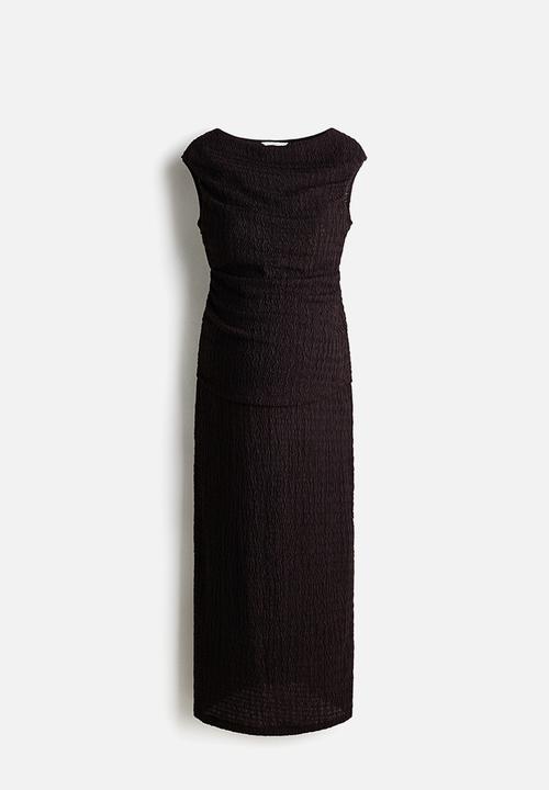 H&M - Mama 2-piece textured jersey set - dark brown