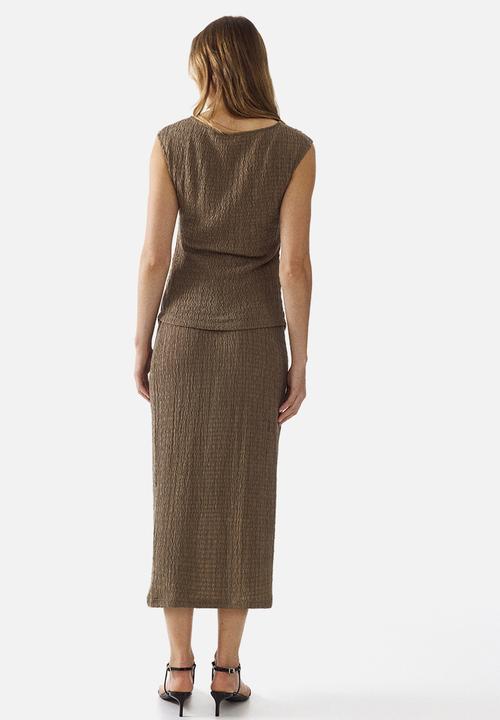 H&M - Mama 2-piece textured jersey set - khaki green