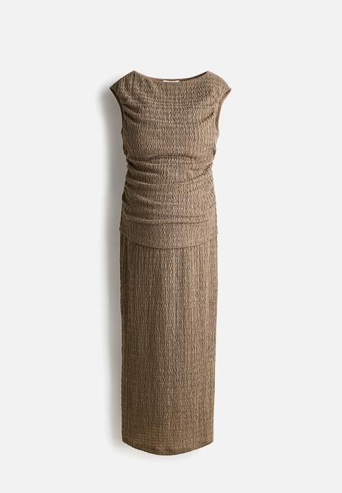 H&M - Mama 2-piece textured jersey set - khaki green