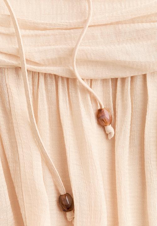 H&M - Gathered crêpe skirt - pale orange