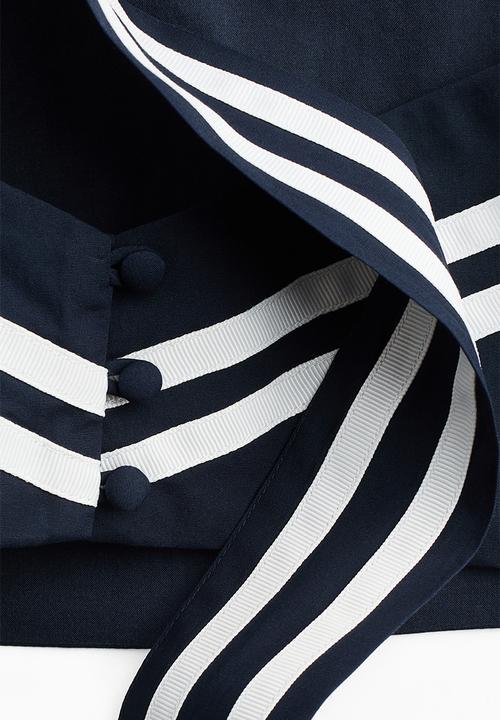 H&M - Cropped halterneck top - navy blue