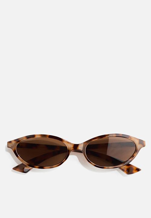 H&M - Oval sunglasses - beige/leopard print