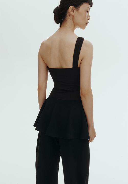 H&M - One-shoulder thong body - black