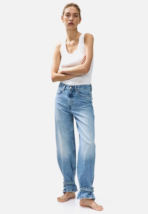 H&M - Barrel high waist ankle jeans - denim blue