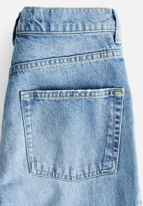 H&M - Barrel high waist ankle jeans - denim blue