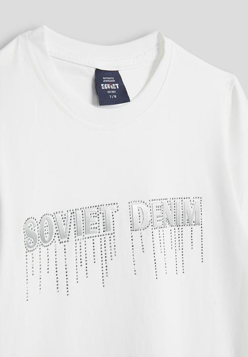 SOVIET - Boys S/Slv Crew Neck Tee - White