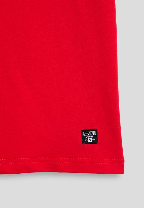 SOVIET - Boys Box Fit Crew Neck Tee - Red