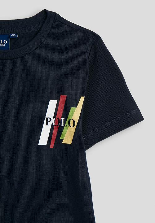 POLO - Boys Ivan Printed Ss Tee - Navy