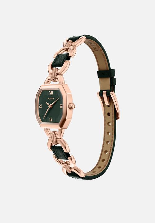 Fossil - Harlow ES5498 Watch - Rose Gold & Green