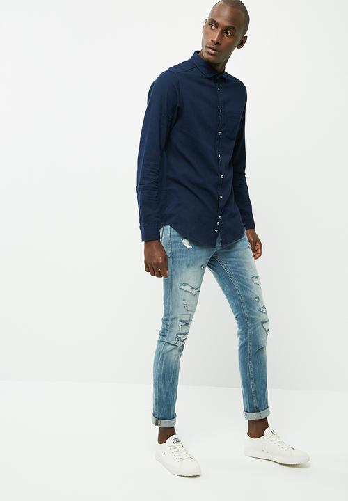basicthread - Denim long sleeve shirt