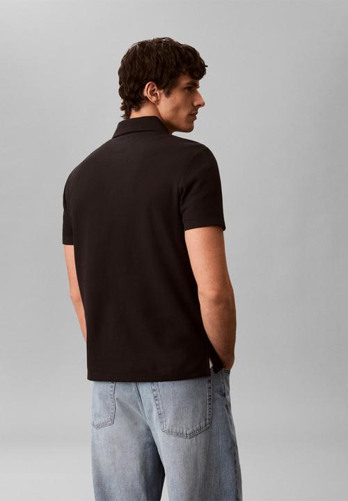 Calvin Klein - Waffle Classic Badge Polo- Black