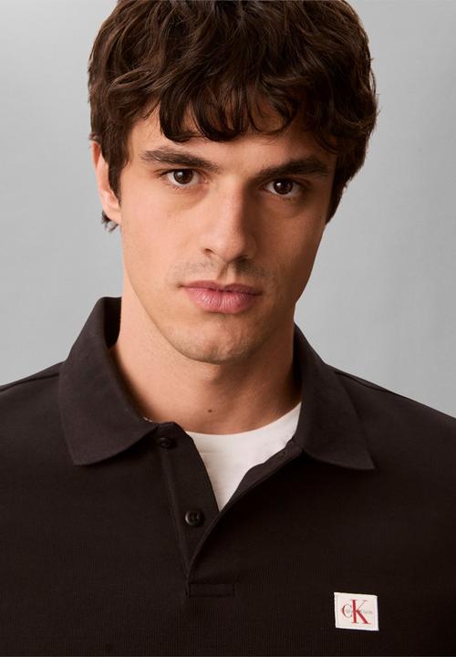 Calvin Klein - Waffle Classic Badge Polo- Black