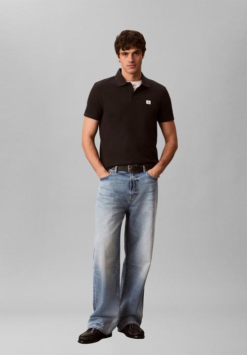 Calvin Klein - Waffle Classic Badge Polo- Black