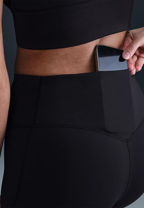 Nike - W Nk Universa High-Waisted 7/8 Leggings - Black/Anthracite/Dksmokegrey