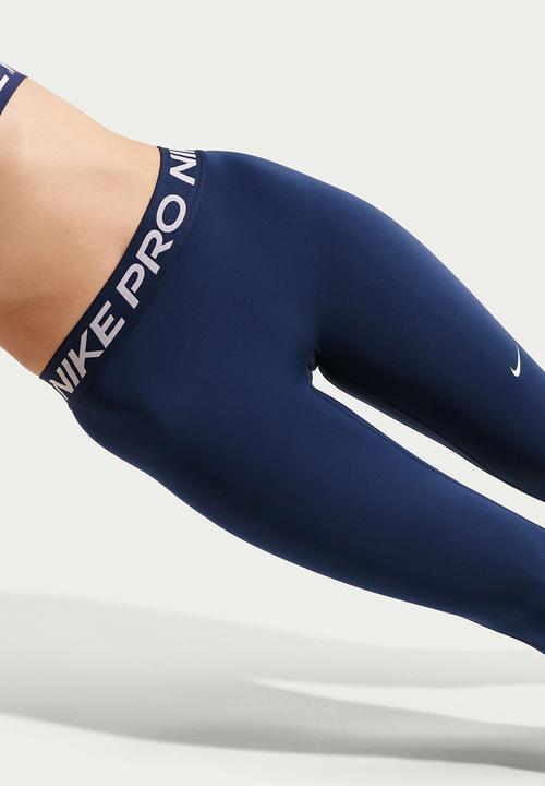 Nike - W Np Df 365 Mr Tight Usm - Midnight Navy/White