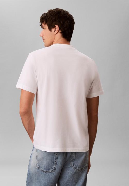Calvin Klein - 30s Easy Monogram Puff Emb T-shirt - White
